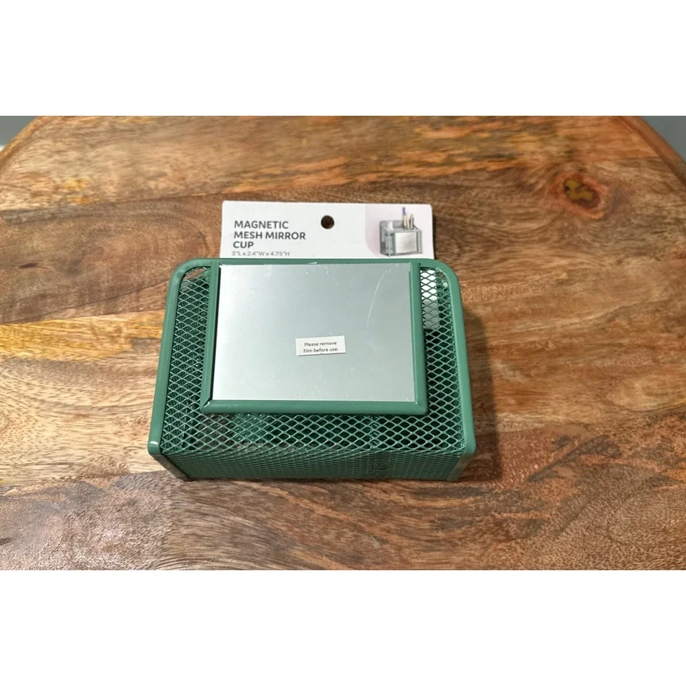 U Brands Magnetic Mesh Mirror‎ Cup, Sage Color